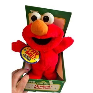 1996 Elmo Musical Baby TYCO Preschool Toys Vintage Collectible Red- READ
